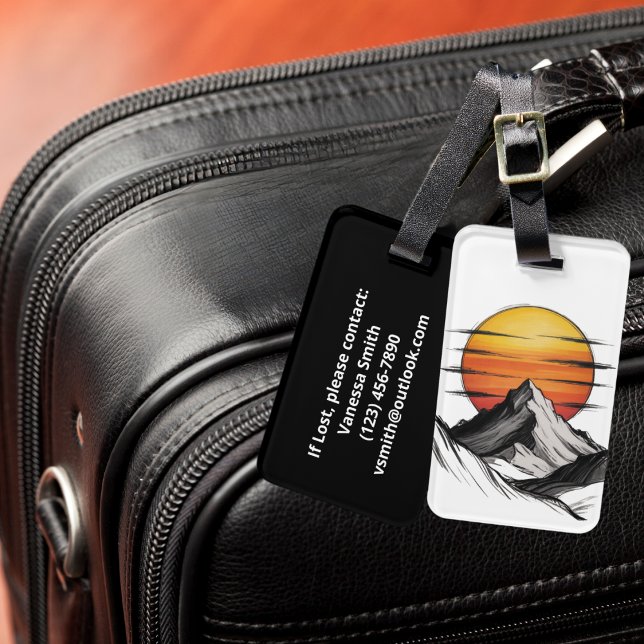 Travel Vacation Adventure Mountain Cloud Landscape Luggage Tag (Creator Uploaded)