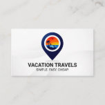 Travel Vacation Location Logo Business Card