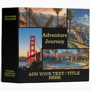 Travel vacation Photo Collage – Adventure Journey 3 Ring Binder