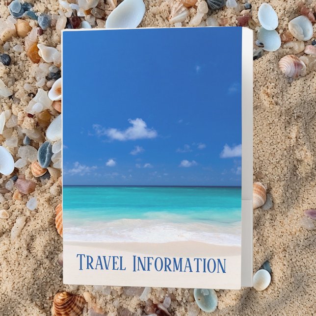 Travel Vacation Planing Trip Information Beach Pocket Folder (Creator Uploaded)