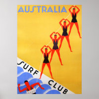 Travel Vintage Australia Poster
