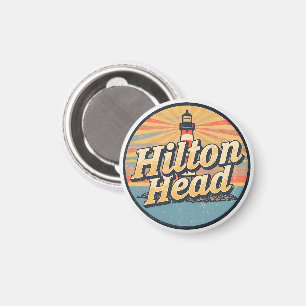 Travel vintage Hilton Head Island lighthouse gifts Magnet