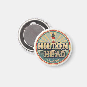 Travel vintage Hilton Head Island lighthouse gifts Magnet