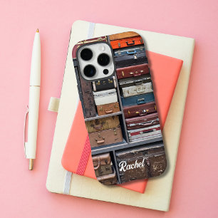Travel Vintage Suitcase Colorful Wanderlust photo iPhone 16 Pro Max Case