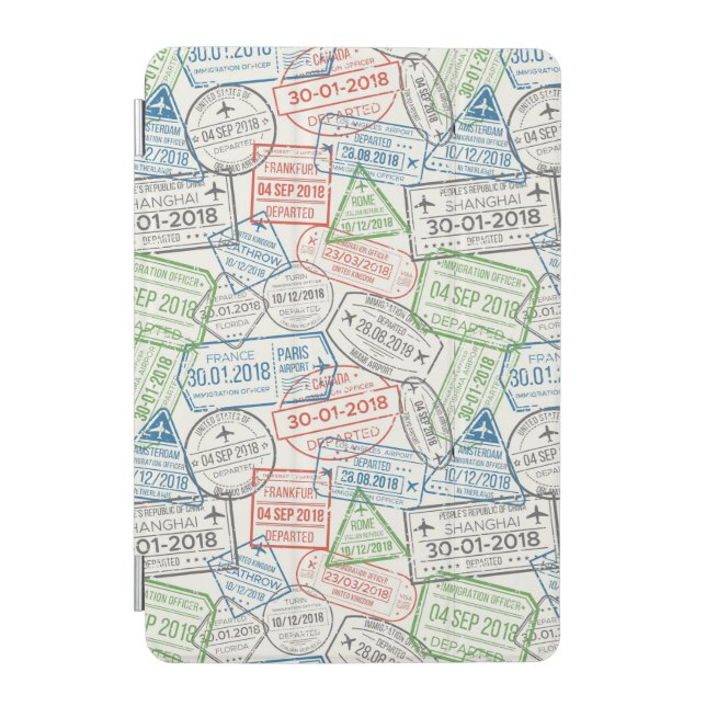 Travel Visa Stamp iPad Mini Cover (Front)