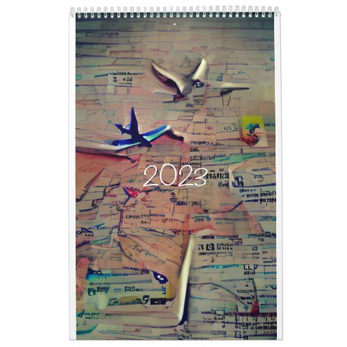 Travel Voyage Viaggiare 2023 One Page Calendar
