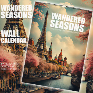 Travel Wall Calendar with 12 Cities and Seasons