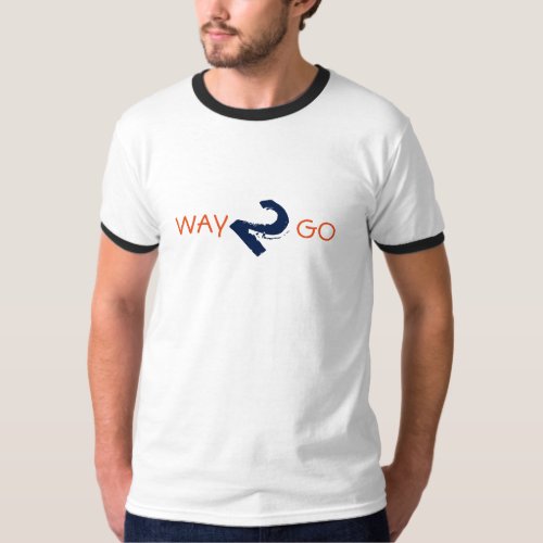 Travel WAY2GO Blue Orange T_Shirt