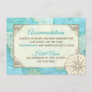 Travel Wedding Accommodations Card
