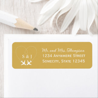 Travel Wedding Airplane Aviation Return Address  Label
