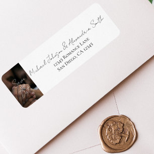 Travel Wedding Airplane Heart Modern Save The Date Label