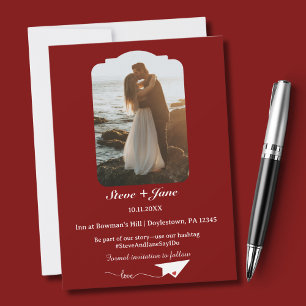 Travel Wedding Paper Airplane Modern Save The Date Invitation