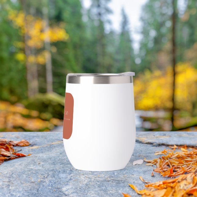 Travel Wine Tumbler: Claude Co. Burnt Umber Thermal Wine Tumbler (Outdoor)