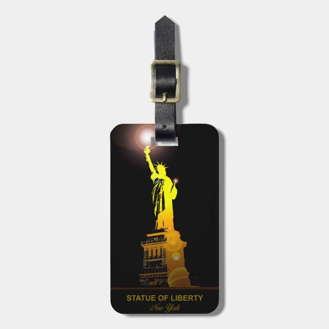 Travel with Liberty: Statue of Liberty Luggage Tag (Front Vertical)