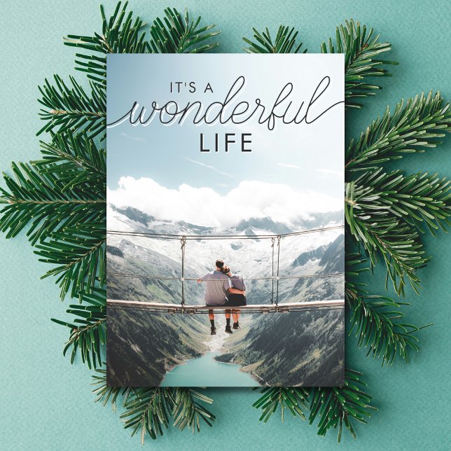 Travel Wonderful Life New Years Multi Photo Holiday Card (Creator Uploaded)