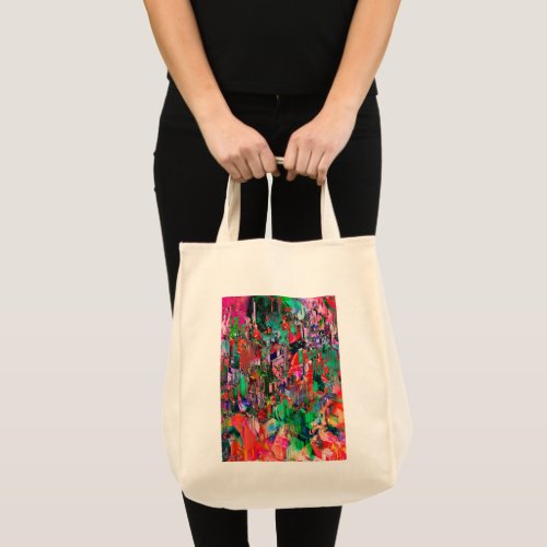 Travel World Abstract City Building Skyline Tote Bag