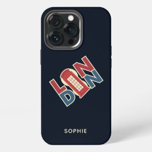 Travel World Cities London Blue Red Phone Box iPhone 13 Pro Case