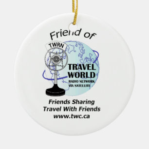Travel World Radio Show Christmas Ornament! Ceramic Ornament