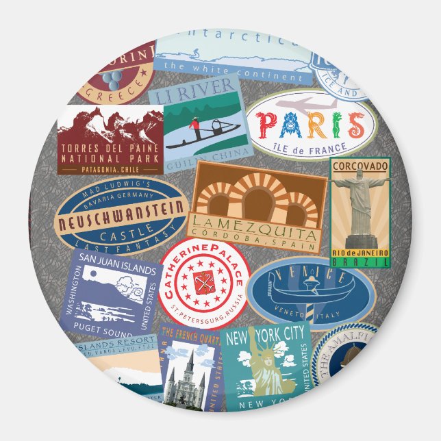 TRAVEL-World Traveler Magnet (Front)