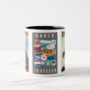 TRAVEL-World Traveler Two-Tone Coffee Mug