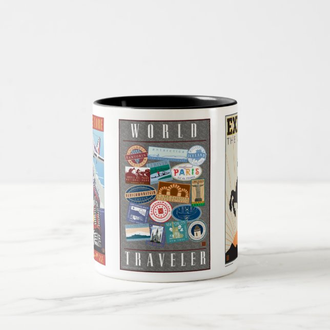 TRAVEL-World Traveler Two-Tone Coffee Mug (Center)