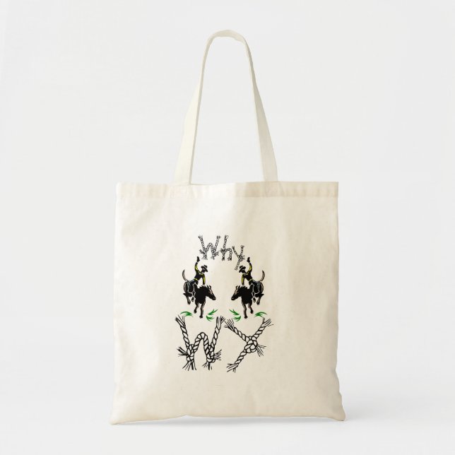 Travel Wyoming "Why WY" cowboy state souvenir gift Tote Bag (Front)