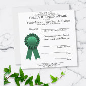 Traveled Farthest Family Reunion Awards Green