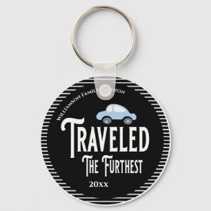 Traveled The Furthest Car Reunion Award Prize Keychain