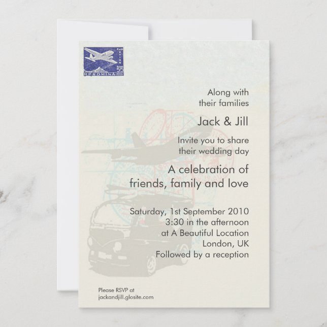 Traveler 5x7 invitation (Front)