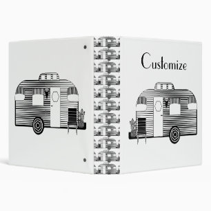 Traveler Camper Caravan Thunder_Cove 3 Ring Binder