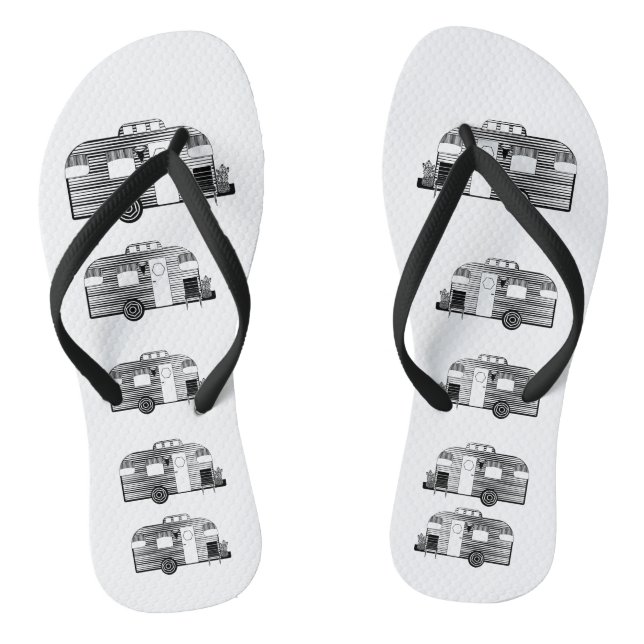 Traveler Camper Caravan Thunder_Cove Flip Flops (Footbed)