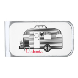 Traveler Camper Caravan Thunder_Cove Silver Finish Money Clip