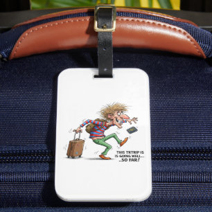 Traveler Caricature, A Fun Tag for Your Suitcase