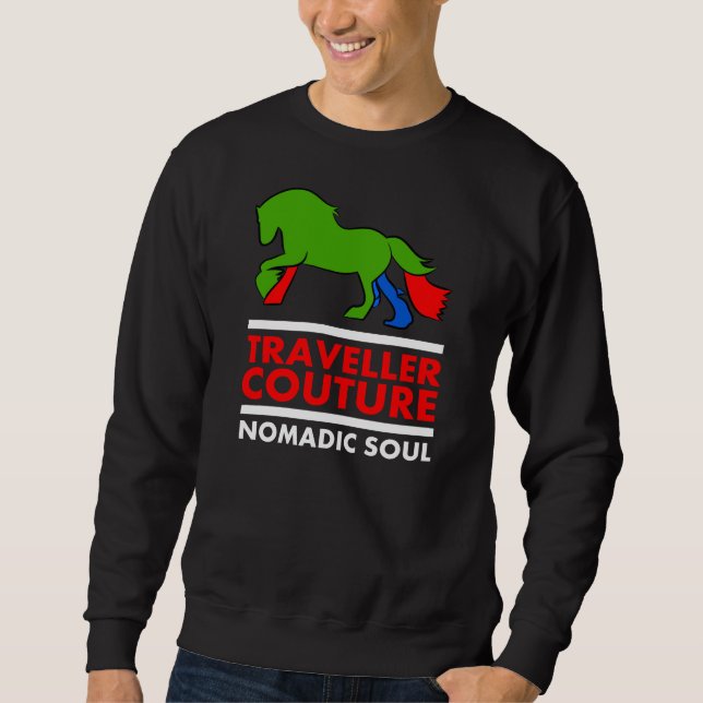 Traveler Couture Sweat Top with Colorful Horse (Front)
