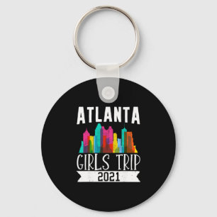 Traveler Flight Vacation Atlanta Girls Trip Waterc Keychain