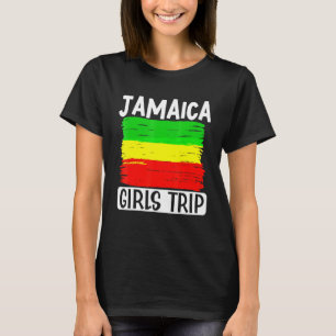 Traveler Flight Vacation Jamaica Girls Trip Flag 1 T-Shirt