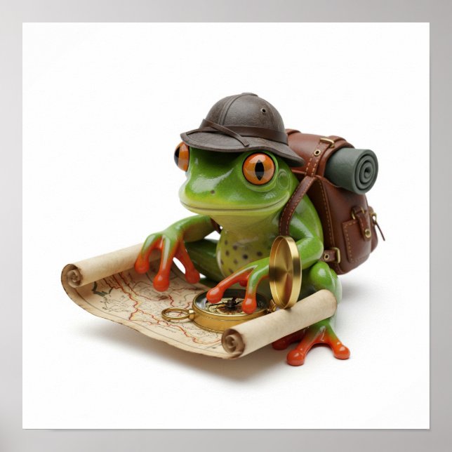Traveler Frog Graphic Poster (Front)