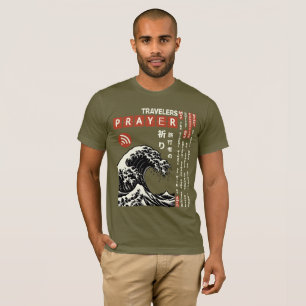 Traveler’s Connection Prayer Japan Calligraphy  T-Shirt