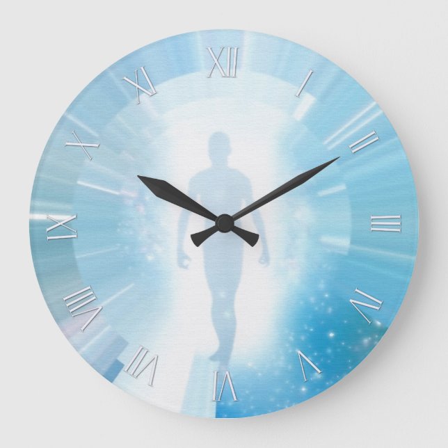 Traveler through space and time large clock (Front)