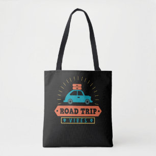 Traveler Vacation Road Trip Vibes Palm Tree Tote Bag