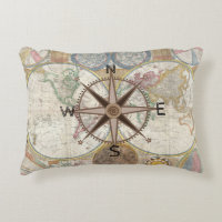 Traveler World Map Compass Rose