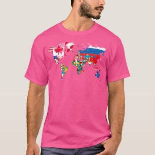Traveler World Map Flags T-Shirt