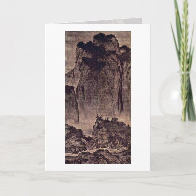 Travelers Among Mountains And Streams By Fan Kuan Card (Front)