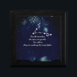 Travelers and Stars  - Wooden Jewelry Keepsake Box<br><div class="desc">"Imagine looking into the night sky and seeing a million bright guides filled with promise. " Inspired by the story The Little Prince of De Saint-Exupery.</div>