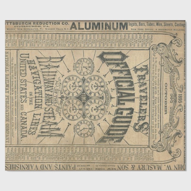 Travelers official Guide 60ld Decoupage Posters Wrapping Paper (Flat)