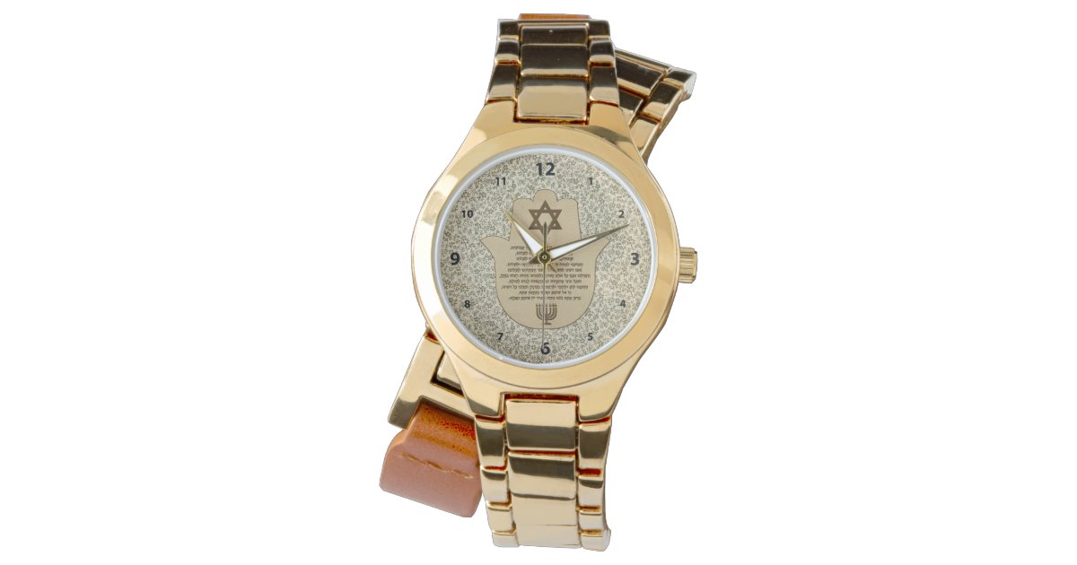 Alef Bet - Gold Quartz Gent's Watch