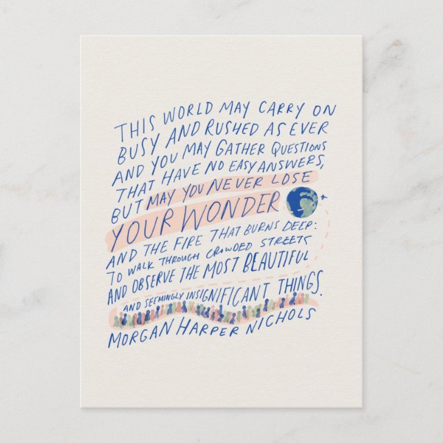 Traveler's Quote Postcard (Front)