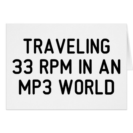 Traveling 33 RPM (Front Horizontal)