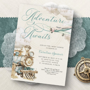 Traveling Adventure Baby Shower Invitation