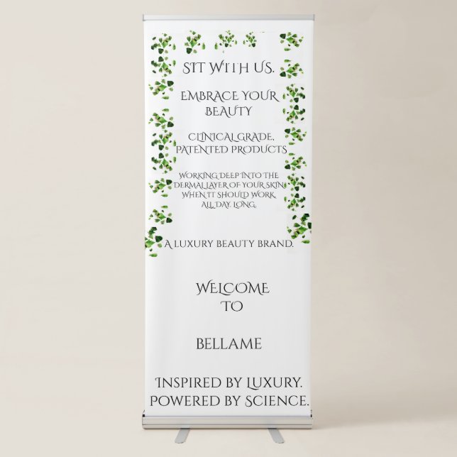 TRAVELING BELLAME DISPLAY RETRACTABLE BANNER (Front)